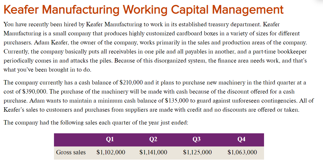 Read the following case. Use the numbers from the excel spreadsheet in