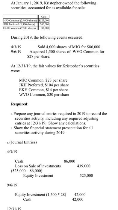 the gain/loss is recognized in the income statement. Discussion - (7.5 points