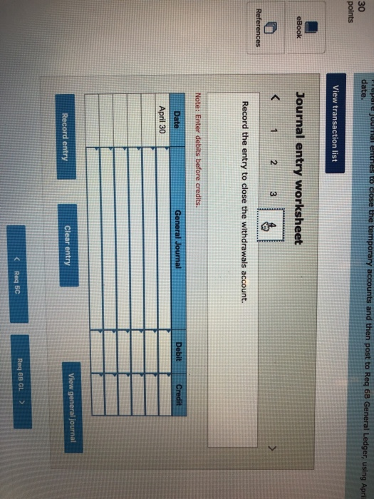 in the tabs below Req 1 and 2 Reg 3 Req 4