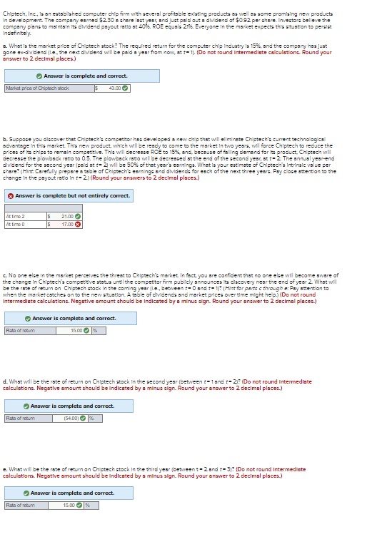  Chiptech, |nc., is an estsblished computer chip firm whth seversl profitsble
