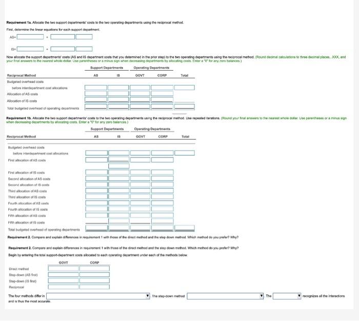 please be detail and show work or formula on excel Requirement 1.