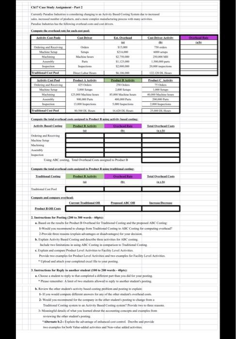  117 Case Study Assign-Tart Canely Peline numbering daging in civity Blasting
