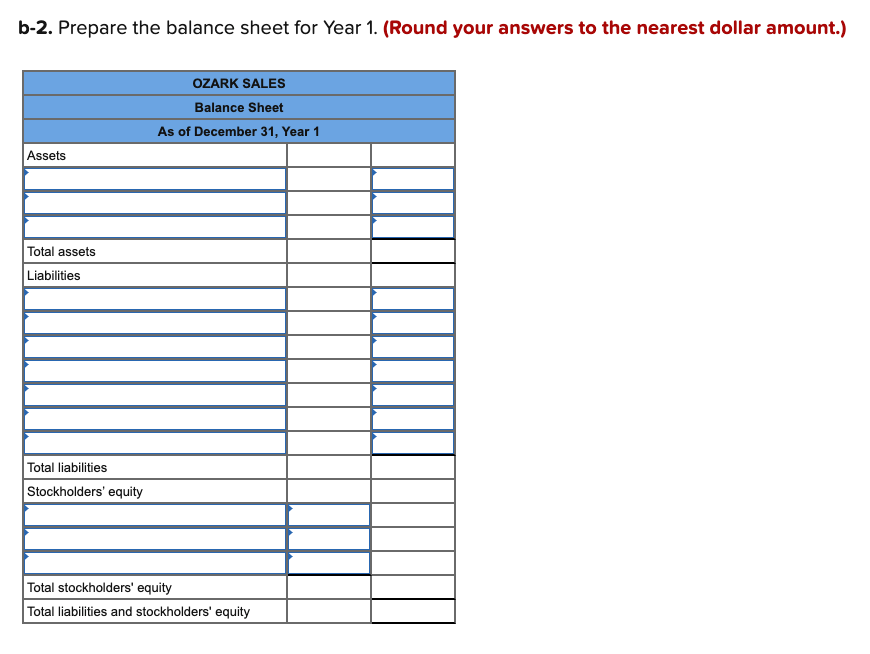 to Ozark Sales for Year 1: 1. The business was started when