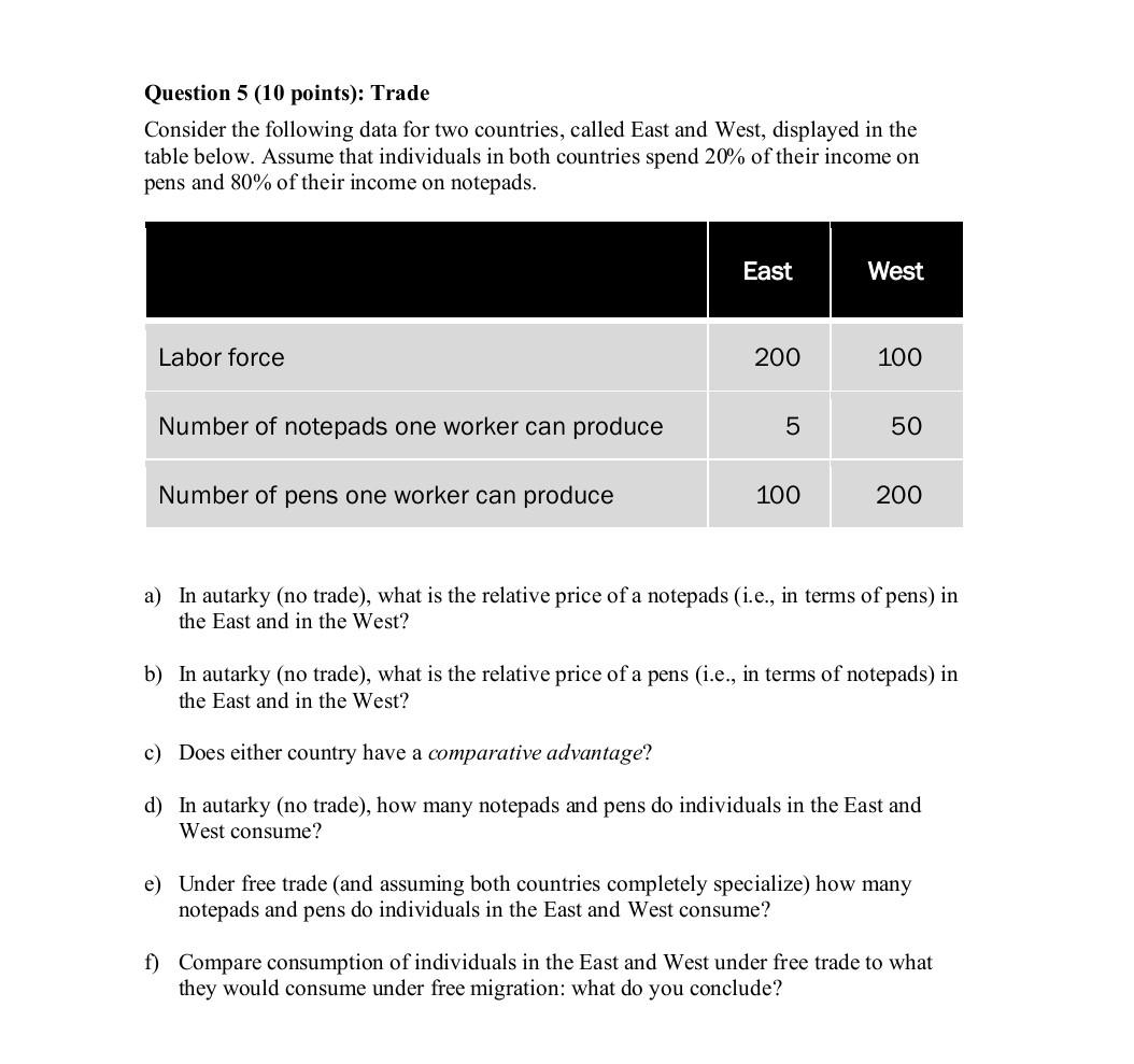  please do it correctly will be upvote Question 5 (10 points):