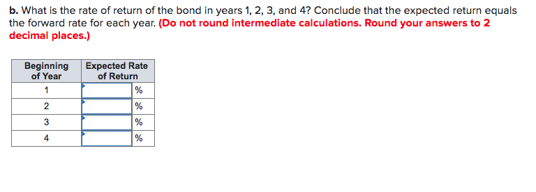 of the four-year bond shown below at the end of () the