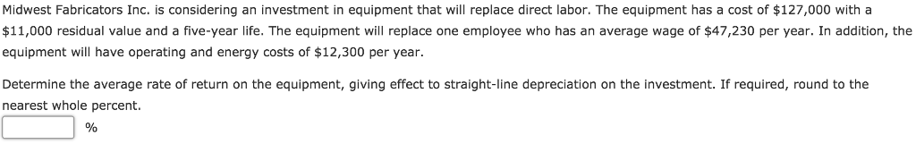 of $7,500 for eight years and is estimated to cost $37,500. Assume