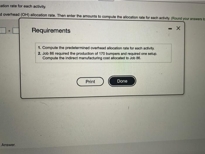 o hartuta, and trening The budgered activity costs for the year and