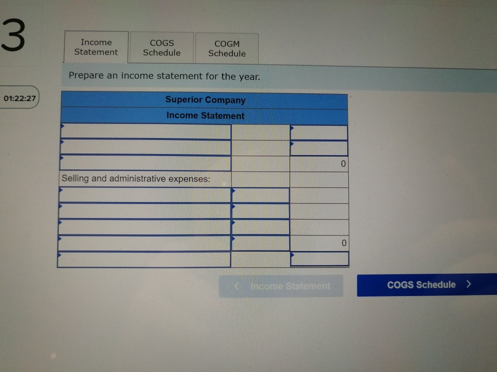 my wo Superior Company provided the following data for the year ended