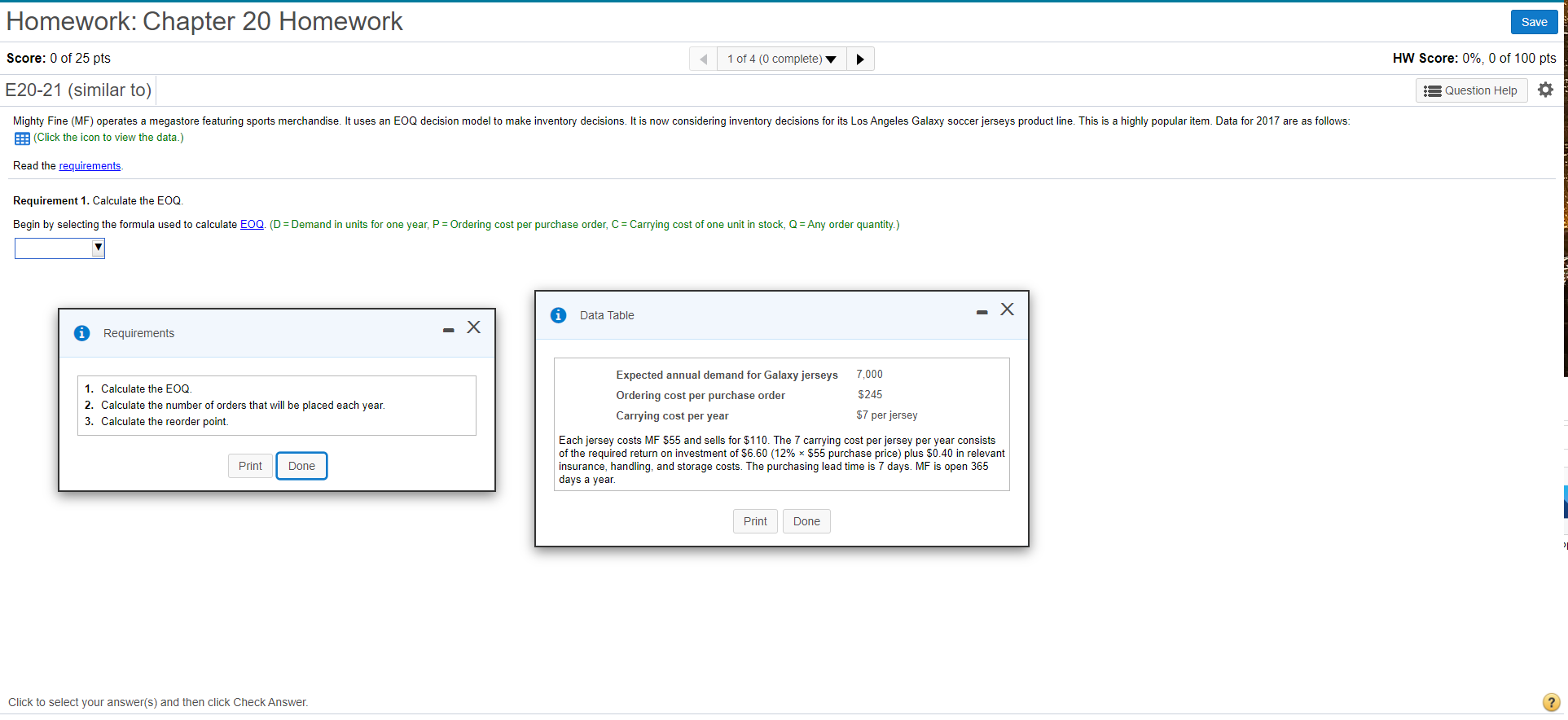 Please answer all requirements. Homework: Chapter 20 Homework Save Score: 0 of