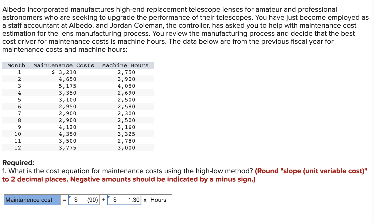 Question (0) I WANT THE EXACT COORDINATES FOR THE 1ST MONTH TO