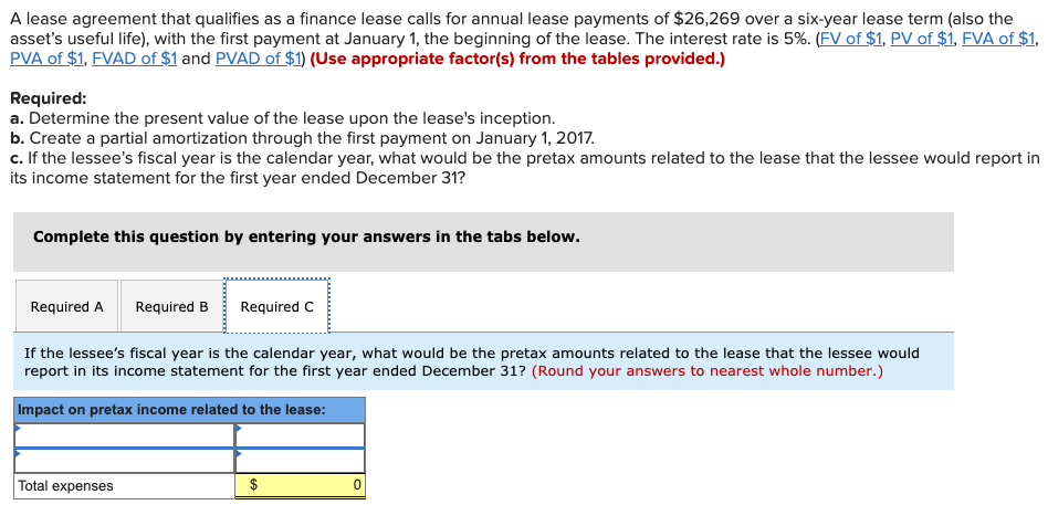 asset's useful life), with the first payment at January 1, the beginning