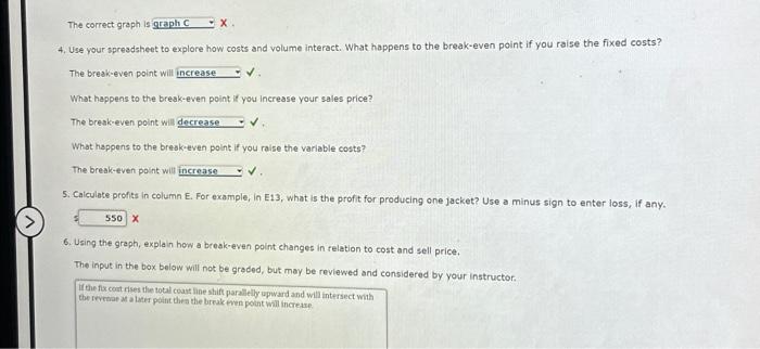 a graph to visually see a break-even point. Case scenario: You are