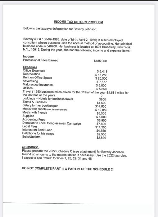  please explain your work, thank youuu!! Below is the taxpayer information