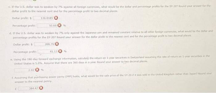 calculating the dollar 8 d. If the U.S. dollar was to weaken