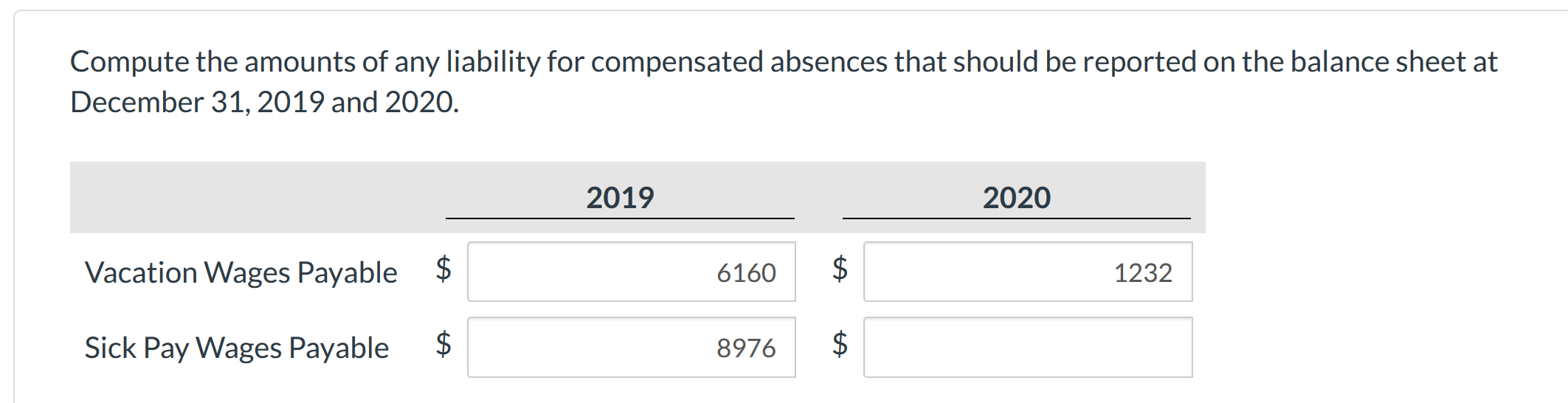 8-hour days and are paid hourly. Each employee earns 10 paid vacation