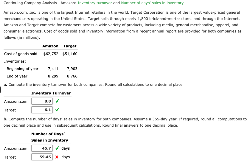 might explain the difference in inventory efficiency between the two companies? 1.