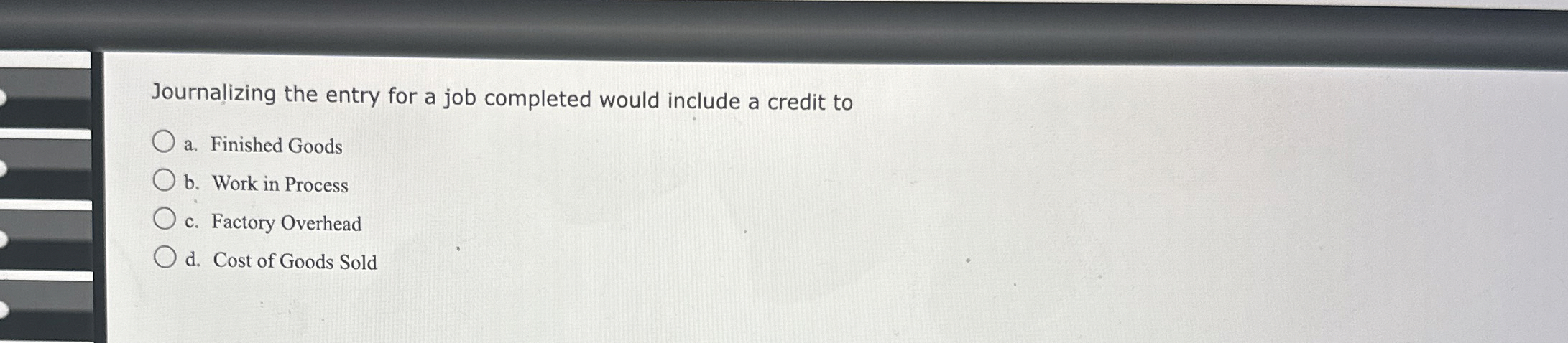  Department S had no work in process at the beginning of