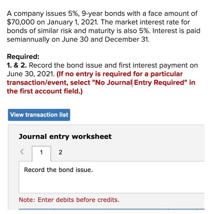  A company issues 5%, 9-year bonds with a face amount of
