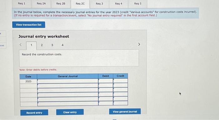 Note: Enter debits before credits. - Calculate the amount of revenue and