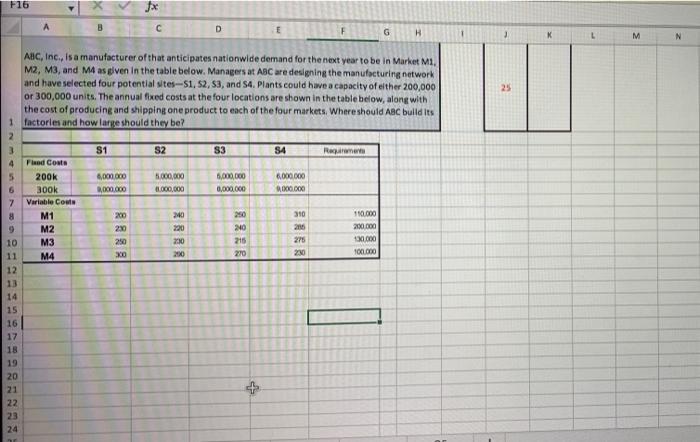  F16 A B D G 1 3 K M 25 ABC,
