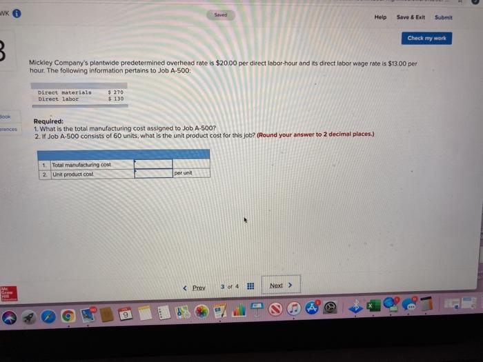  X Saved Help Save & Exit Submit Check my work B