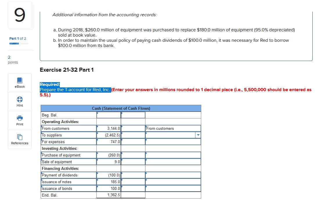 . website has old format. regards Required information Exercise 21-32 Statement of