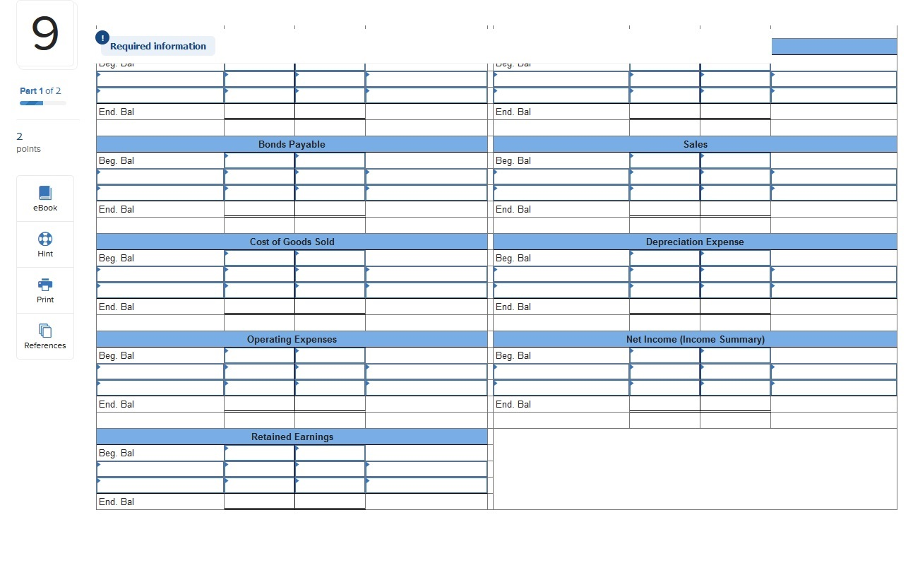 questions displayed below.) Part 1 of 2 Comparative balance sheets for 2018