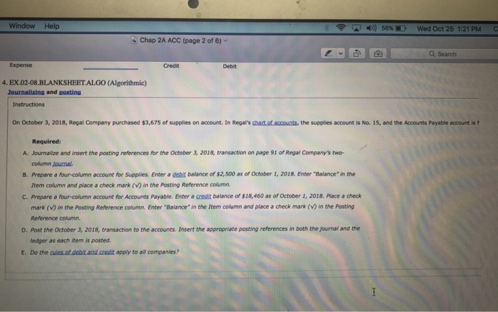  Window Help 41) 56%10 Wed Oct 25 1:21 PM C Chap