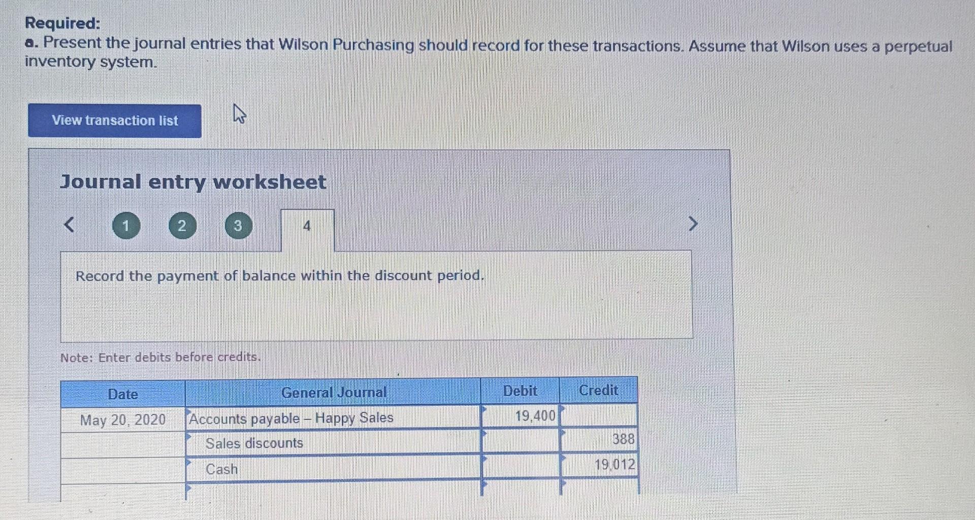 Purchasing purchased $23,000 of merchandise from Happy Sales; terms 2/10, n/90, FOB