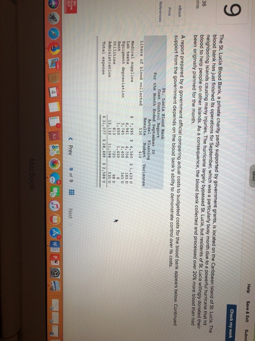  Help Save & Exit Submi 9 Check my work The St.