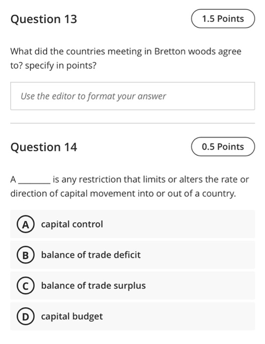 5 0.5 Points The stakeholder capitalism model assumes that only systematic risk