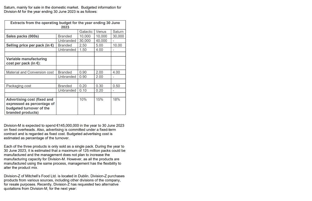 appropriateness of the decision by the management of Division-M to use an