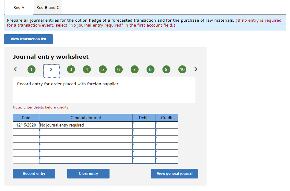raw materials from a foreign supplier at a cost of 1,400,000 francs