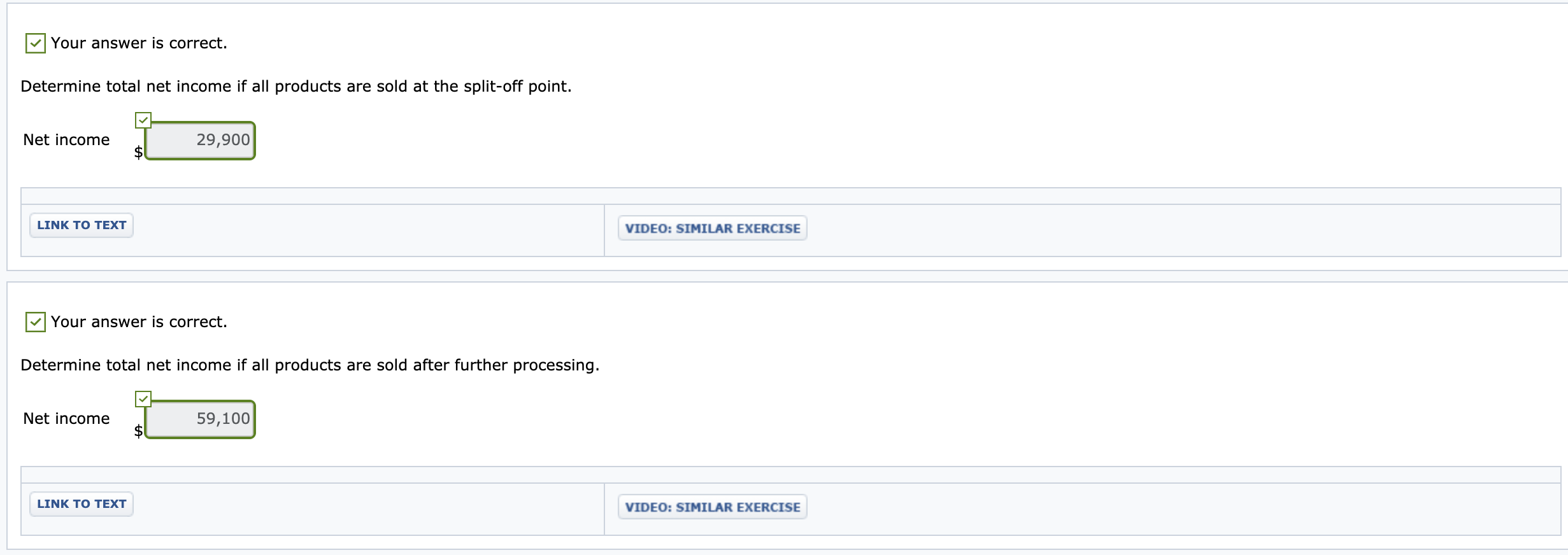 should be sold at the split-off point and which should be processed