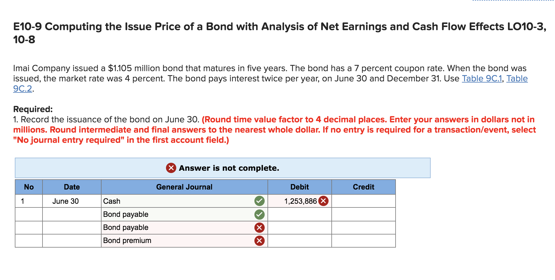  E10-9 Computing the Issue Price of a Bond with Analysis of
