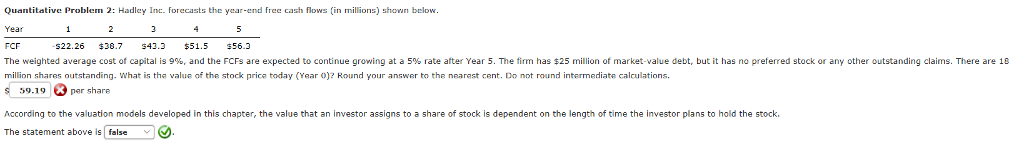 Please show work! Prefer excel and functions thank you :) Quantitaive