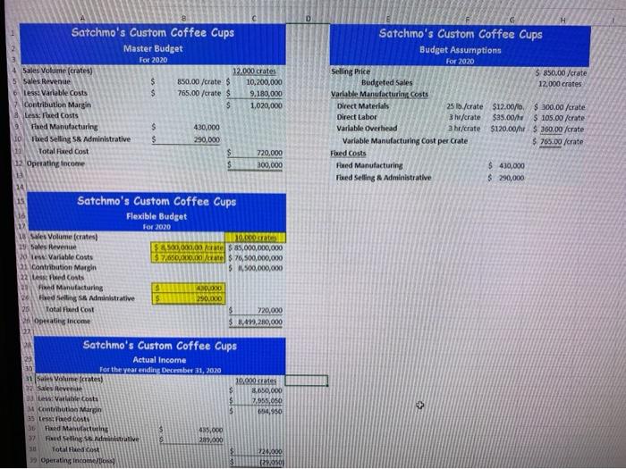 in yellow blank boxes? For chapter 10, calculate the variable manufacturing cost
