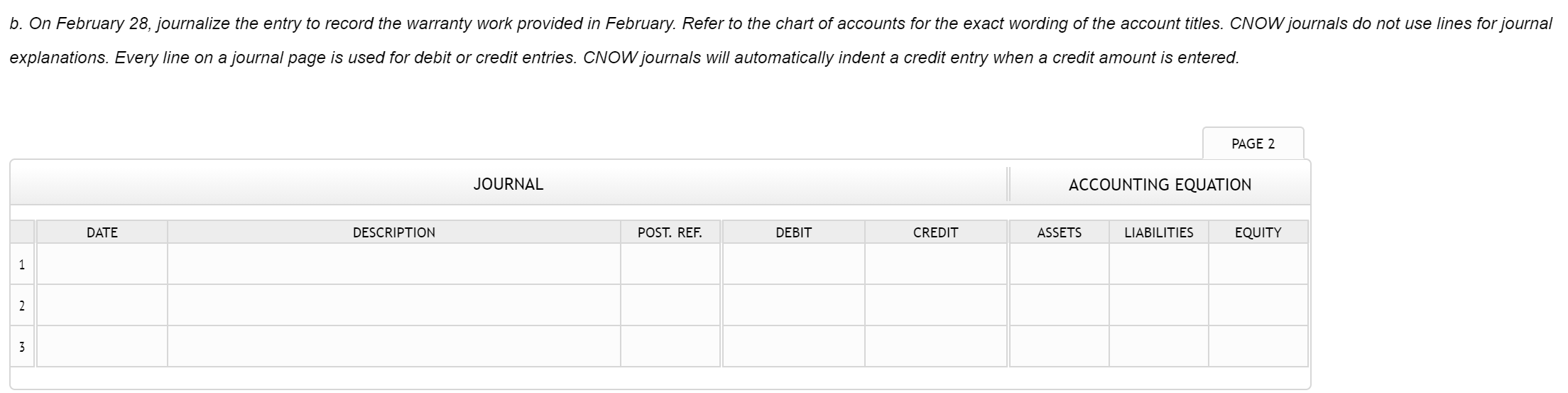 a customer received warranty repairs requiring $140 of parts and $65 of