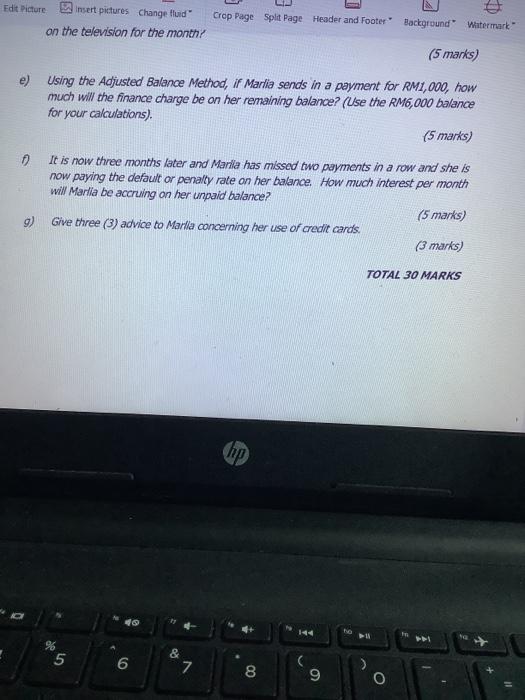 Text Edt Picture insert pictures Change tuid Crop Page Split Page Header