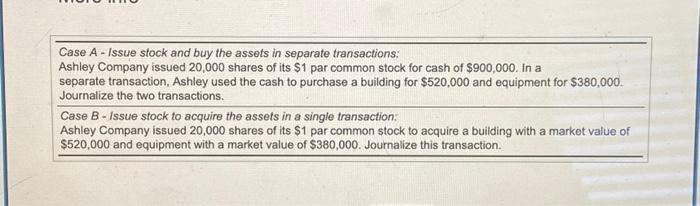 ways to acquire plant assets. (Click the icon to view the cases.)