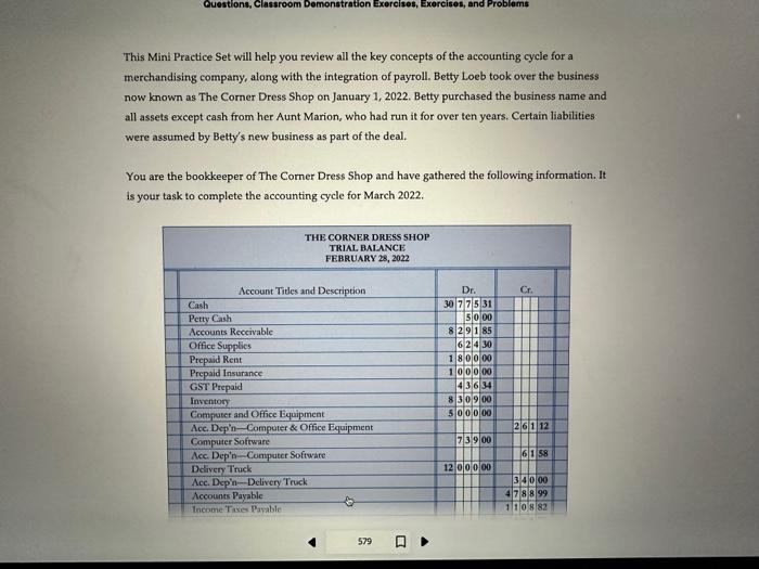  This Mini Practice Set will help you review all the key