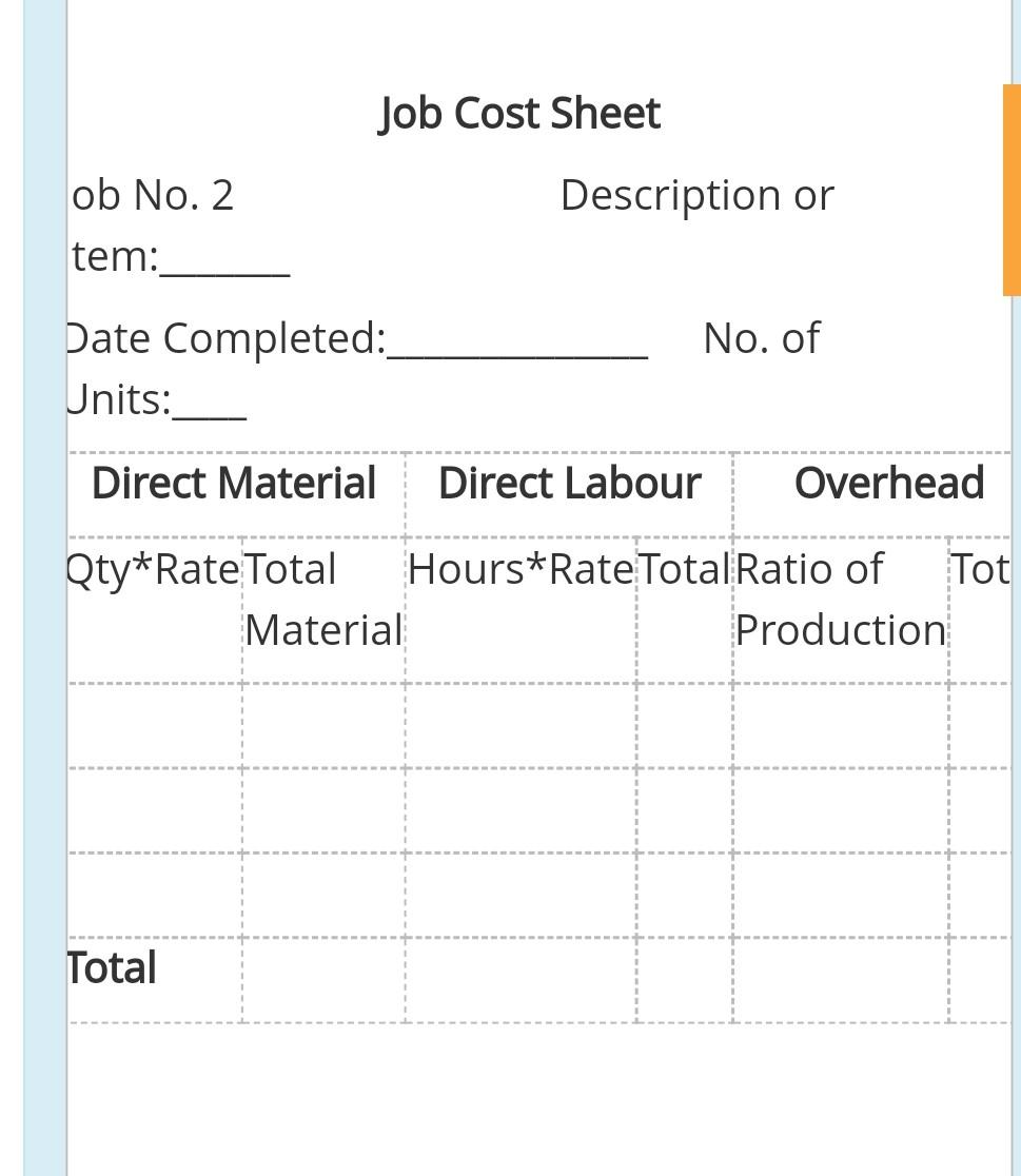 hours for Job No. 1 Labour worked for 32 hours for Job