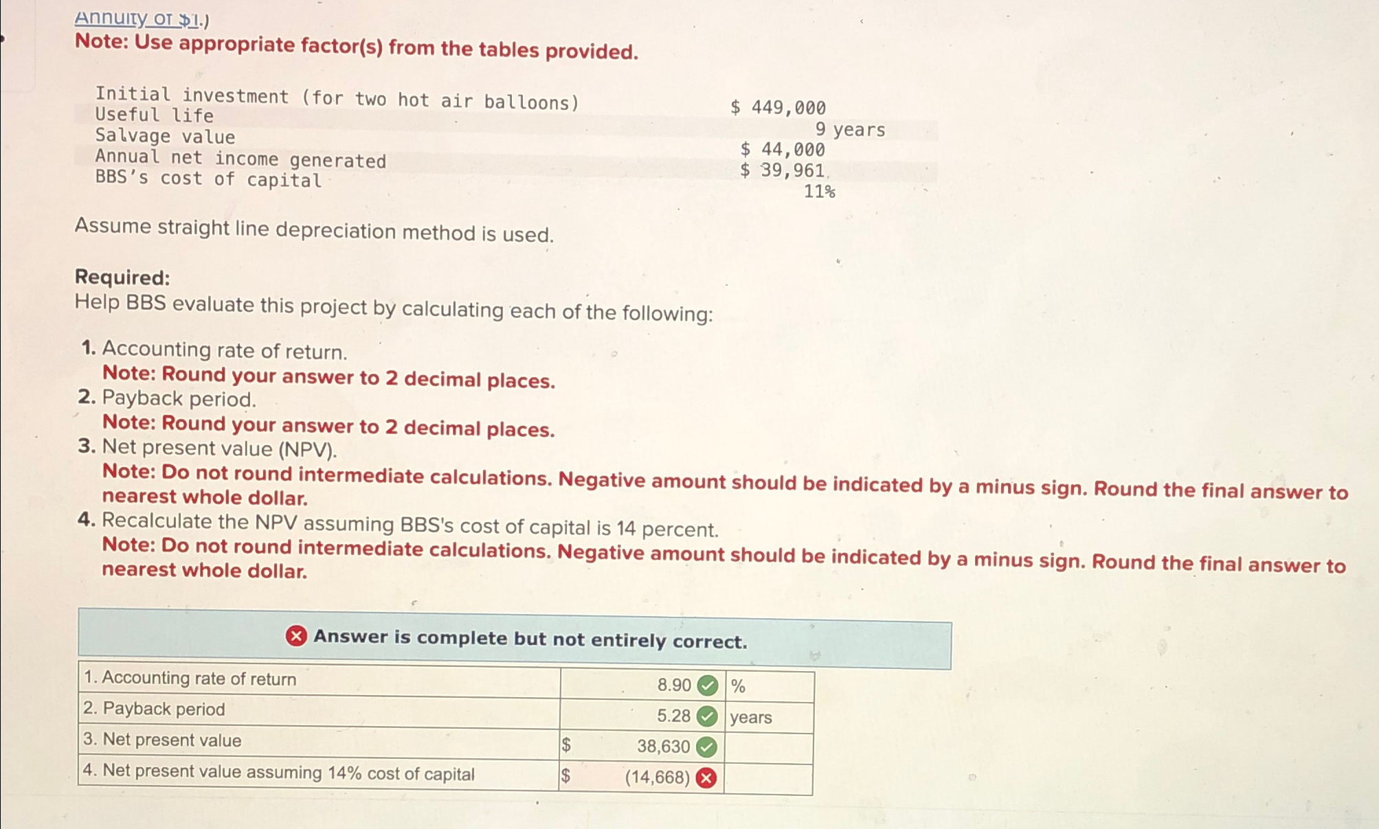  Annulty or $1.) Note: Use appropriate factor(s) from the tables provided.