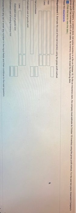 2. Prepare the income statement for October 1 to October 15 for