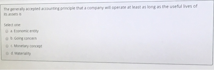 example of Select one: o a. Managerial accounting b. Financial accounting O