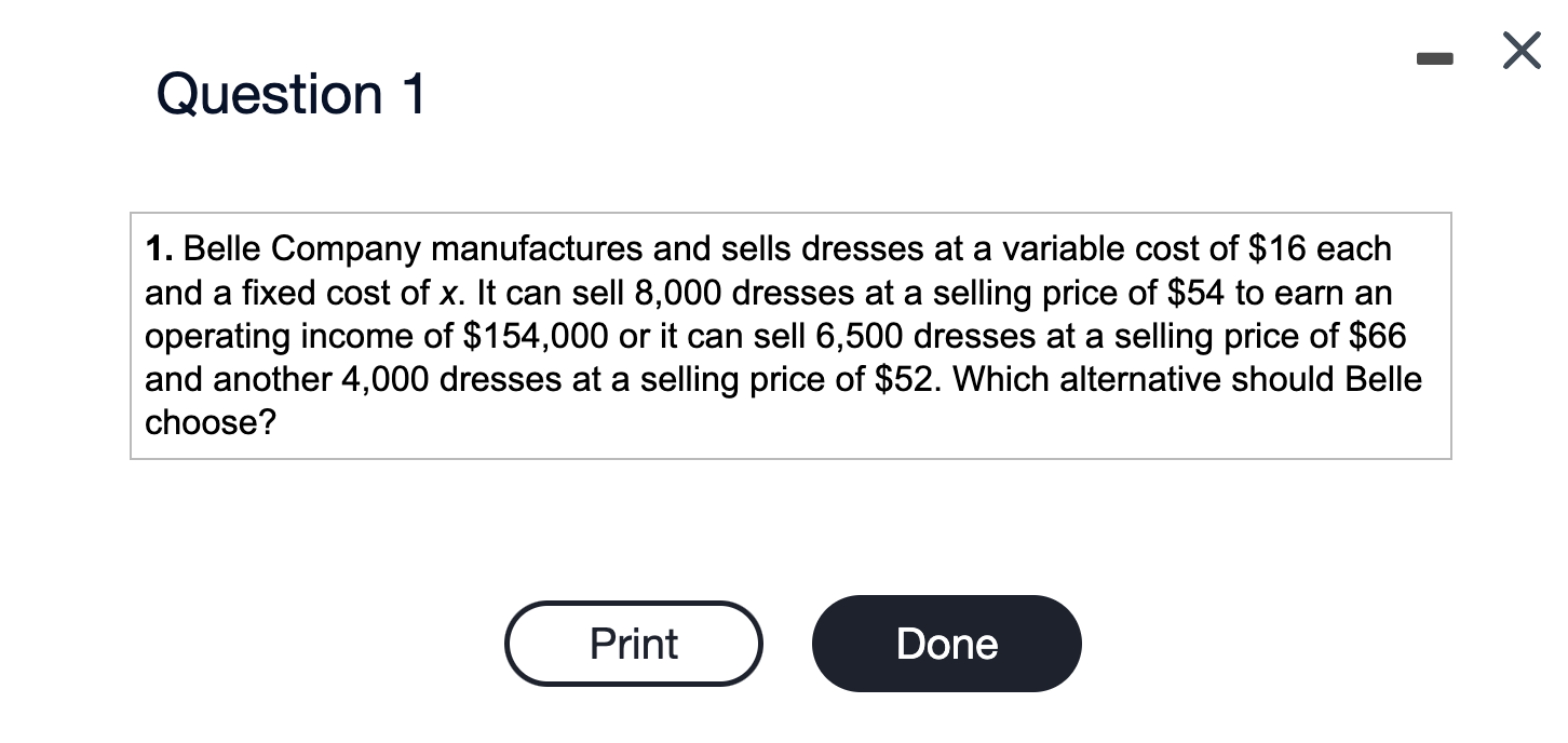please include step by step-by-step process Question 1 1. Belle Company manufactures
