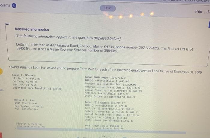  activ blems Swed Help S Required information [The following information applies