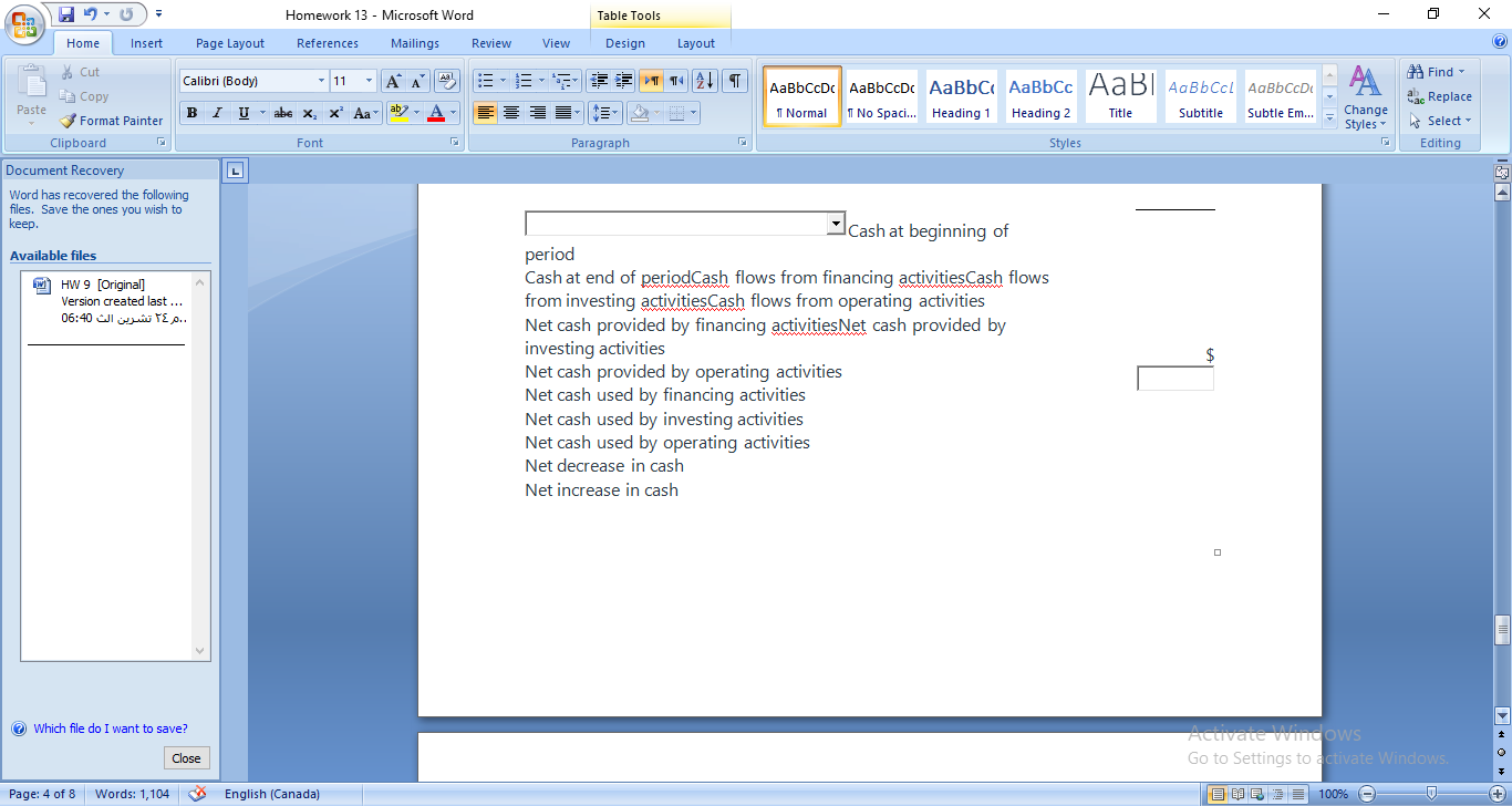 Page: 8 of 18 Words: 3,199 E English (Canada) B 2 +