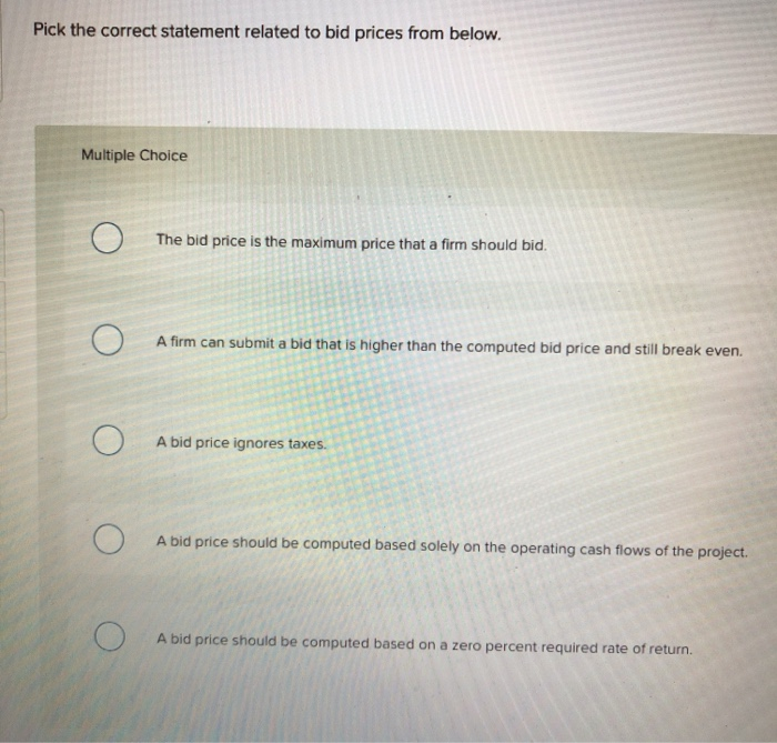 year of the project's life Changes in the net working capital requirements