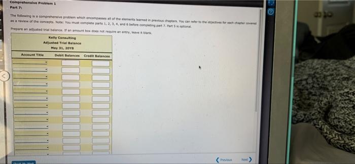  Comprehensive Problem 1 Part 7 The following is a comprehensive problem